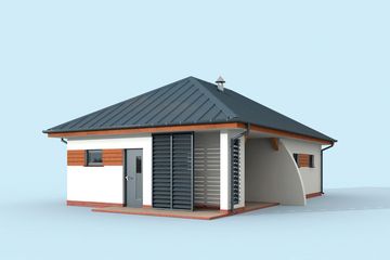  Projekt budynku gospodarczego G320 budynek gospodarczy (SLN2128) - projekt budynku parterowego - Zdjęcie 3