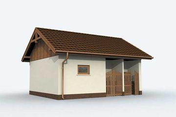  Projekt budynku gospodarczego G150 budynek gospodarczy (SLN1213) - projekt budynku parterowego - Zdjęcie 4