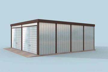  Projekt budynku gospodarczego GB32 Blaszany Dwustanowiskowy (SLN2144) - projekt budynku parterowego - Zdjęcie 3