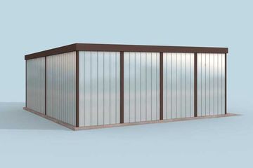  Projekt budynku gospodarczego GB32 Blaszany Dwustanowiskowy (SLN2144) - projekt budynku parterowego - Zdjęcie 4