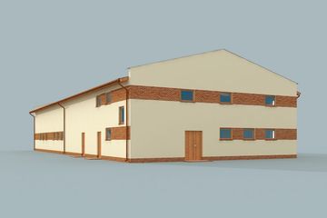  Projekt budynku gospodarczego G267 budynek gospodarczy (SLN2146) - projekt budynku z pełnym piętrem - Zdjęcie 4