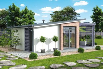  Projekt kuchni letniej KL2 Kuchnia letnia / Bud. gospodarczy (SLN2147) - projekt kuchni parterowego - Zdjęcie 3