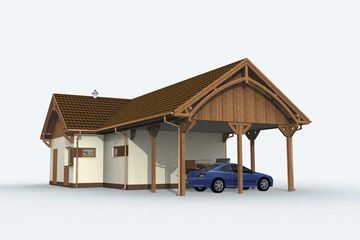  Projekt stajni S10 stajnia dla koni - 4 boksy (SLN1088) - projekt stajni parterowego - Zdjęcie 4