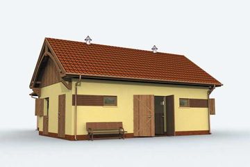  Projekt stajni S11 stajnia dla koni - 4 boksy (SLN1089) - projekt stajni parterowego - Zdjęcie 4