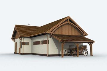  Projekt stajni S12 stajnia dla koni - 4 boksy (SLN1090) - projekt stajni parterowego - Zdjęcie 4