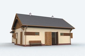  Projekt stajni S13 Stajnia dla koni - 4 boksy (SLN1091) - projekt stajni parterowego - Zdjęcie 4