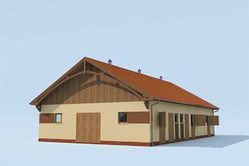  Projekt stajni S19 Stajnia dla koni - 8 boksów (SLN1097) - projekt stajni parterowego - Zdjęcie 3