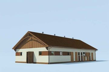  Projekt stajni S20 Stajnia dla koni - 10 boksów (SLN1098) - projekt stajni parterowego - Zdjęcie 3