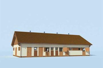  Projekt stajni S20 Stajnia dla koni - 10 boksów (SLN1098) - projekt stajni parterowego - Zdjęcie 4