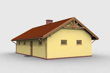  Projekt garażu G1m garaż dwustanowiskowy z pomieszczeniem gospodarczym (SLN1102) - projekt garażu parterowego - Zdjęcie 3