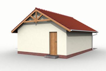  Projekt garażu G2 garaż dwustanowiskowy (SLN1103) - projekt garażu parterowego - Zdjęcie 3