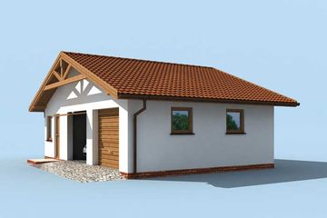  Projekt garażu G3 garaż dwustanowiskowy z pomieszczeniami gospodarczymi (SLN1104) - projekt garażu parterowego - Zdjęcie 4