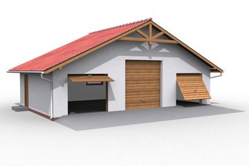  Projekt garażu G7 garaż trzystanowiskowy (SLN1108) - projekt garażu parterowego - Zdjęcie 3