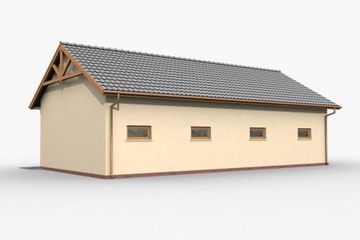  Projekt garażu G38 garaż trzystanowiskowy z pomieszczeniami gospodarczymi (SLN1003) - projekt garażu parterowego - Zdjęcie 3