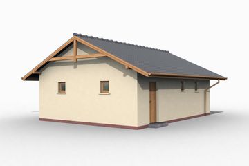  Projekt garażu G1a garaż dwustanowiskowy z pomieszczeniem gospodarczym (SLN1004) - projekt garażu parterowego - Zdjęcie 3