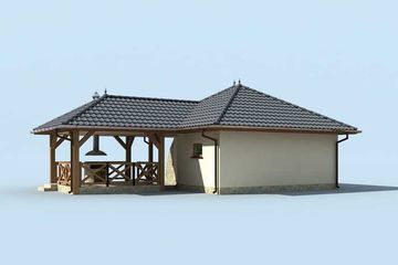  Projekt garażu G24 garaż jednostanowiskowy z pomieszczeniem gospodarczym (SLN1005) - projekt garażu parterowego - Zdjęcie 3