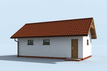  Projekt garażu G8 garaż jednostanowiskowy z pomieszczeniem gospodarczym (SLN1006) - projekt garażu parterowego - Zdjęcie 3