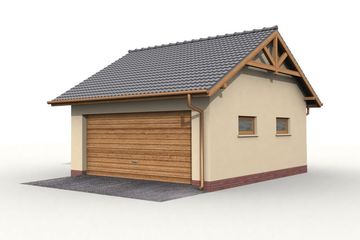  Projekt garażu G30 garaż dwustanowiskowy (SLN1127) - projekt garażu parterowego - Zdjęcie 4