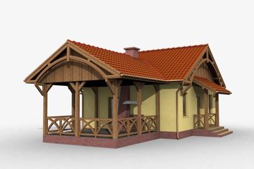  Projekt domu letniskowego La Lora 2 dom letniskowy (SLN1051) - projekt domu letniskowego parterowego - Zdjęcie 3