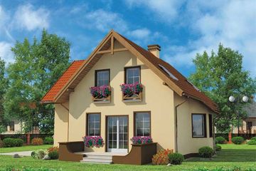  Projekt domu Panama (SLN1062) - projekt domu parterowego z poddaszem - Zdjęcie 3