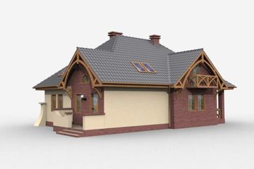  Projekt domu Don Benito (SLN1044) - projekt domu parterowego z poddaszem - Zdjęcie 3