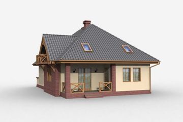  Projekt domu Don Benito (SLN1044) - projekt domu parterowego z poddaszem - Zdjęcie 4