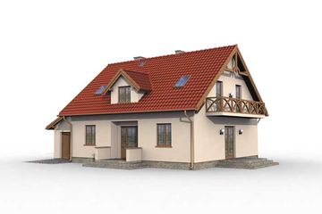  Projekt domu El Paso (SLN1045) - projekt domu parterowego z poddaszem - Zdjęcie 3