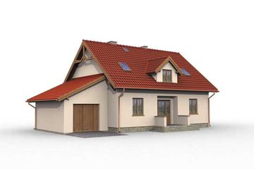  Projekt domu El Paso (SLN1045) - projekt domu parterowego z poddaszem - Zdjęcie 4