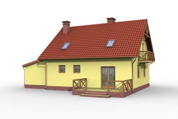  Projekt domu Santa Cruz (SLN1071) - projekt domu parterowego z poddaszem - Zdjęcie 4