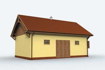  Projekt stajni S1 stajnia dla koni - 2 boksy (SLN1079) - projekt stajni parterowego - Zdjęcie 3