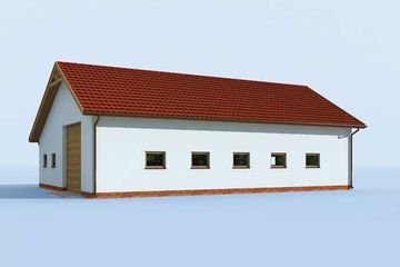  Projekt budynku gospodarczego G233 budynek gospodarczy (SLN2009) - projekt budynku parterowego - Zdjęcie 3