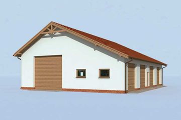  Projekt budynku gospodarczego G233 budynek gospodarczy (SLN2009) - projekt budynku parterowego - Zdjęcie 4