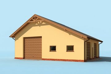  Projekt budynku gospodarczego G234 budynek gospodarczy (SLN2010) - projekt budynku parterowego - Zdjęcie 4