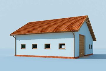  Projekt budynku gospodarczego G235 budynek gospodarczy (SLN2011) - projekt budynku parterowego - Zdjęcie 4