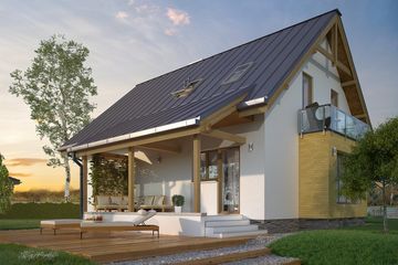  Projekt domu Aloes (BSA1486) - projekt domu parterowego z poddaszem - Zdjęcie 3