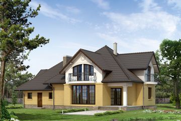  Projekt domu Bachus 10 (BSA1536) - projekt domu parterowego z poddaszem - Zdjęcie 4