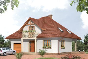  Projekt domu Boston 4 (BSA1475) - projekt domu parterowego z poddaszem - Zdjęcie 3