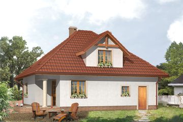  Projekt domu Boston 4 (BSA1475) - projekt domu parterowego z poddaszem - Zdjęcie 4