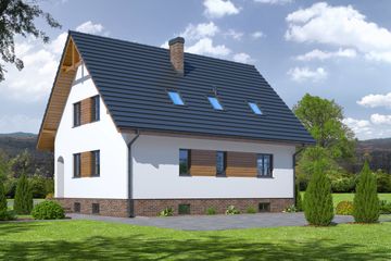  Projekt domu Grabie Nowe 9 (KRP1700) - projekt domu parterowego z poddaszem - Zdjęcie 2