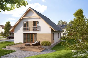  Projekt domu Orzech (BSA2039) - projekt domu parterowego z poddaszem - Zdjęcie 2