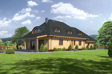  Projekt domu Chmielniki Dw15 (KRP1694) - projekt domu parterowego z poddaszem - Zdjęcie 2