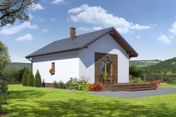  Projekt domu Miłków Mały (KRP1625) - projekt domu parterowego - Zdjęcie 2