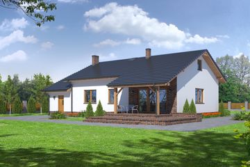  Projekt domu Adamówka Gk1 (KRP1665) - projekt domu parterowego - Zdjęcie 2