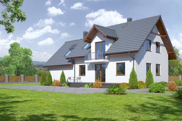  Projekt domu Dukla 13gg (KRP1657) - projekt domu parterowego z poddaszem - Zdjęcie 2