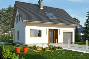  Projekt domu Unikat (WRN1242) - projekt domu parterowego z poddaszem - Zdjęcie 2