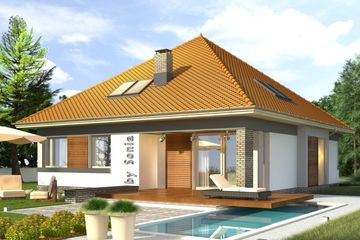  Projekt domu Abstrakcja S (WRN1236) - projekt domu parterowego z poddaszem - Zdjęcie 2