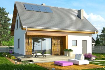  Projekt domu Iskra 2 (WRN1239) - projekt domu parterowego z poddaszem - Zdjęcie 1