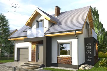  Projekt domu Murano S (WRN1251) - projekt domu parterowego z poddaszem - Zdjęcie 1
