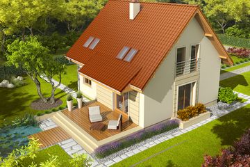  Projekt domu Adriana III (wersja B) (WRC2096) - projekt domu parterowego z poddaszem - Zdjęcie 3