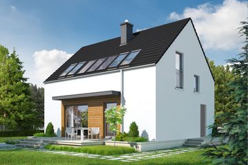  Projekt domu E1 (wersja A) economic (WRC2102) - projekt domu parterowego z poddaszem - Zdjęcie 3